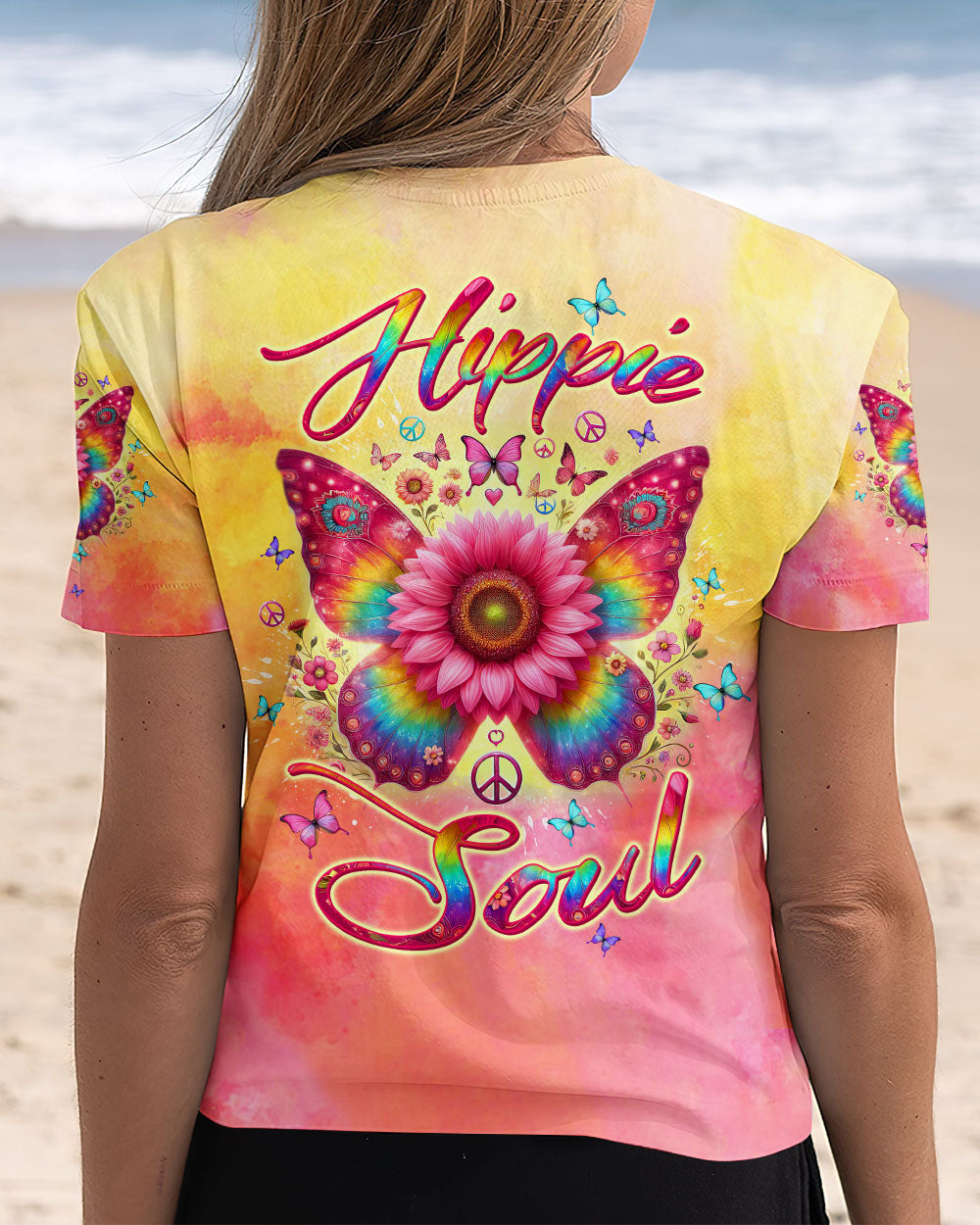 HIPPIE SOUL BUTTERFLY SUNFLOWER ALL OVER PRINT  -  TLTW2102254