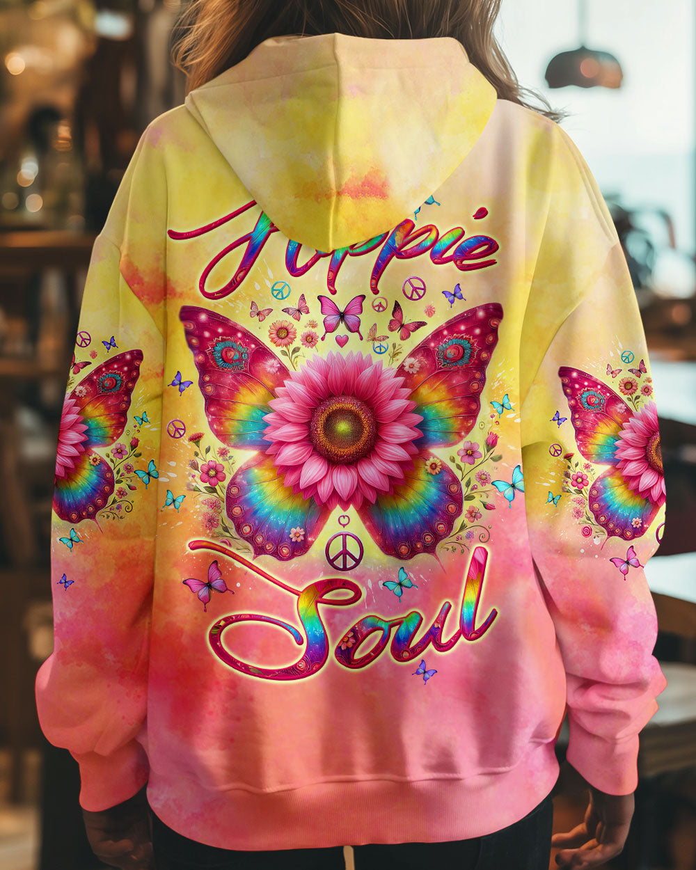 HIPPIE SOUL BUTTERFLY SUNFLOWER ALL OVER PRINT  -  TLTW2102254