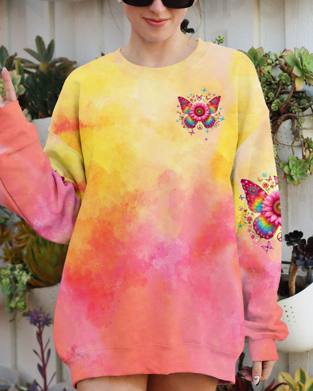 HIPPIE SOUL BUTTERFLY SUNFLOWER ALL OVER PRINT  -  TLTW2102254