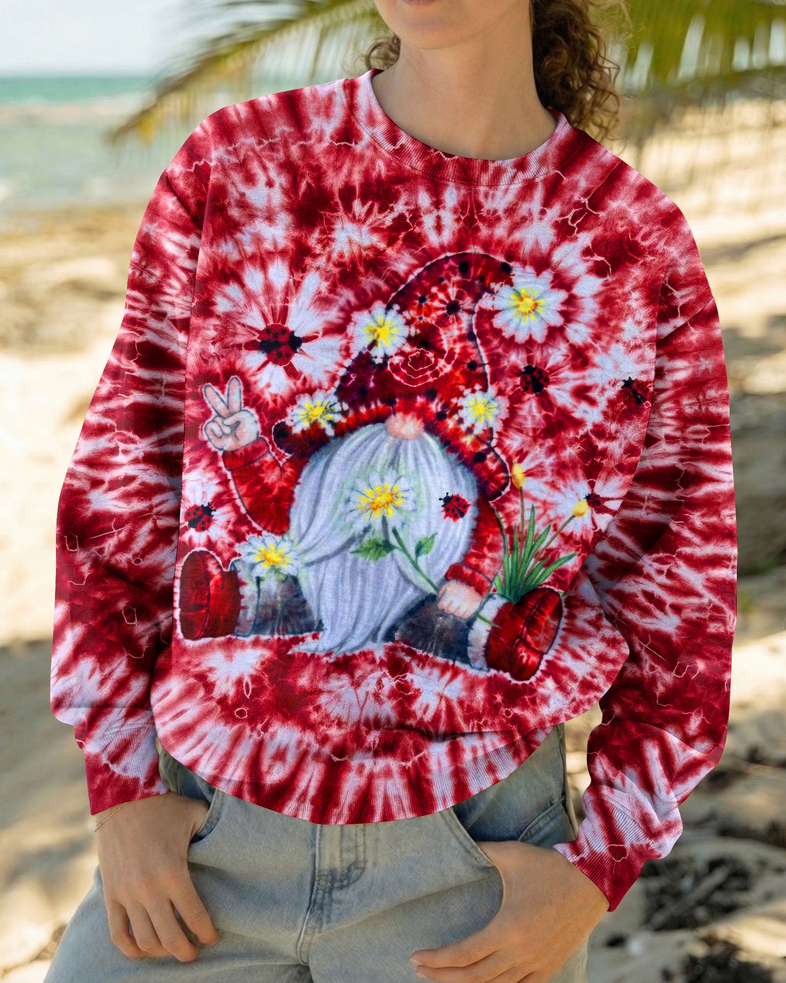 GROOVY GNOME RED BURST ALL OVER PRINT - TLTW2105262