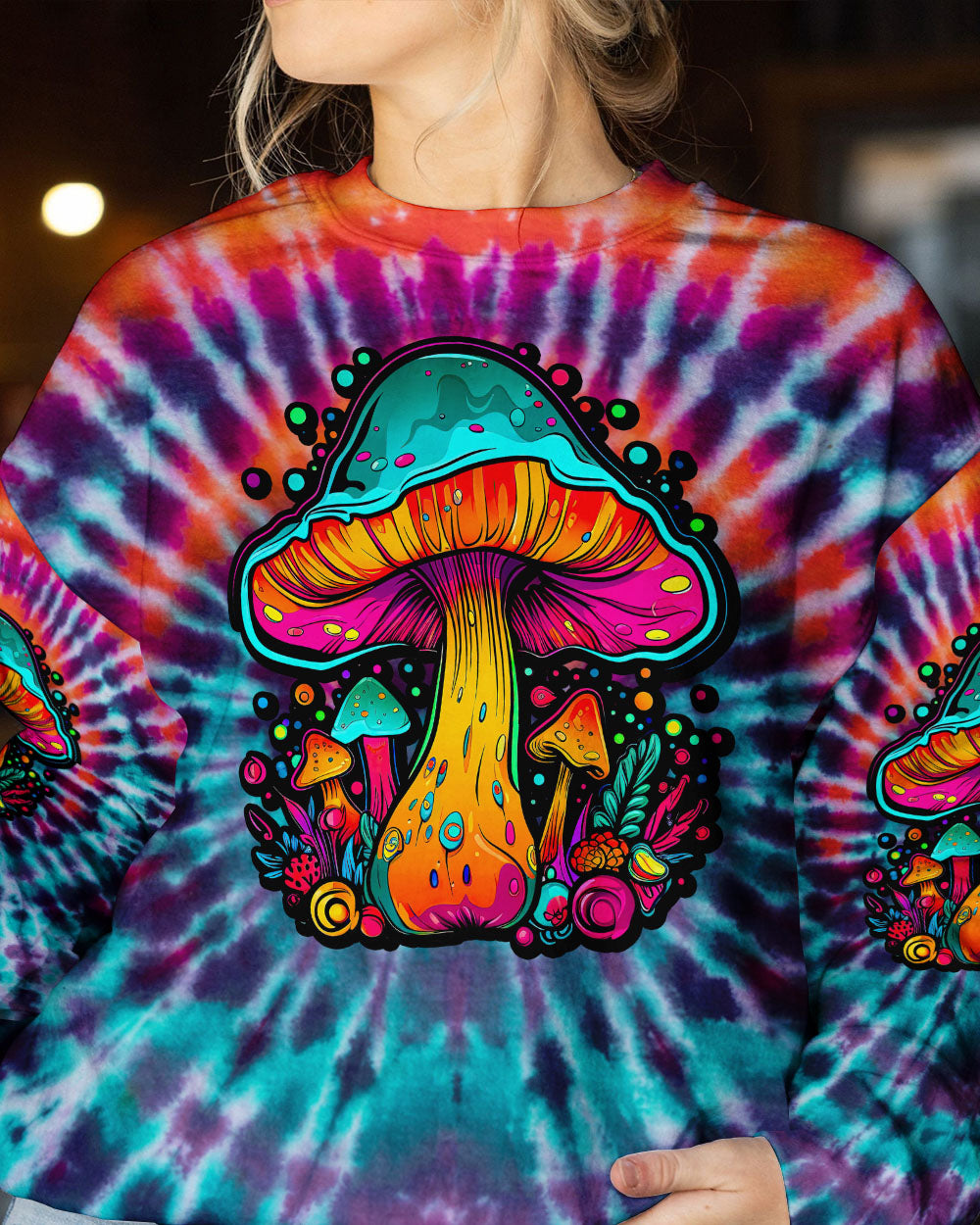 EAT MUSHROOMS SEE THE UNIVERSE TIE DYE ALL OVER PRINT - TLTW2106232