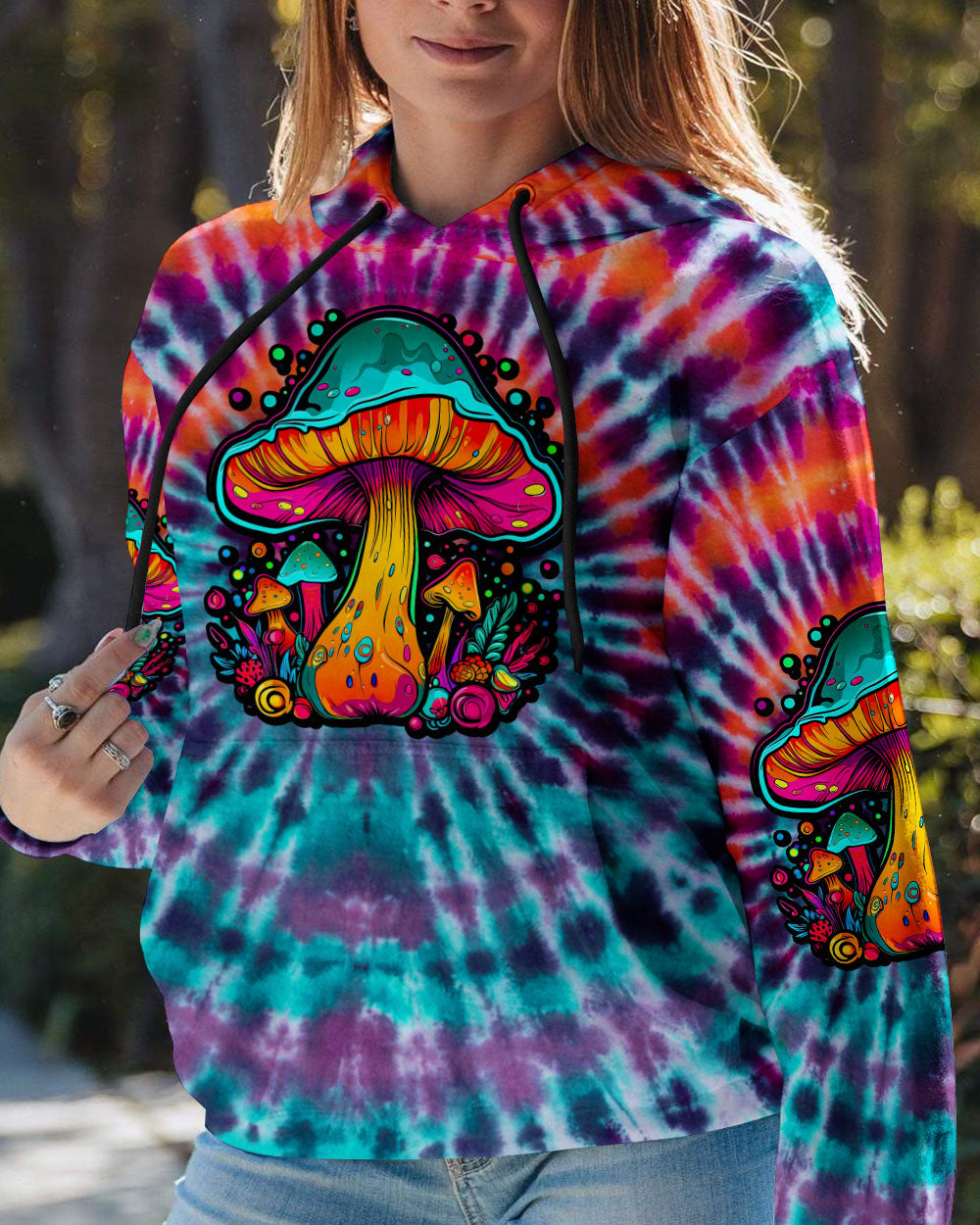 EAT MUSHROOMS SEE THE UNIVERSE TIE DYE ALL OVER PRINT - TLTW2106232