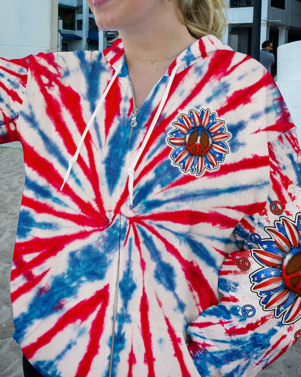 DON'T WORRY BE HIPPIE SUNFLOWER AMERICA TIE DYE ALL OVER PRINT - TLTW2106235