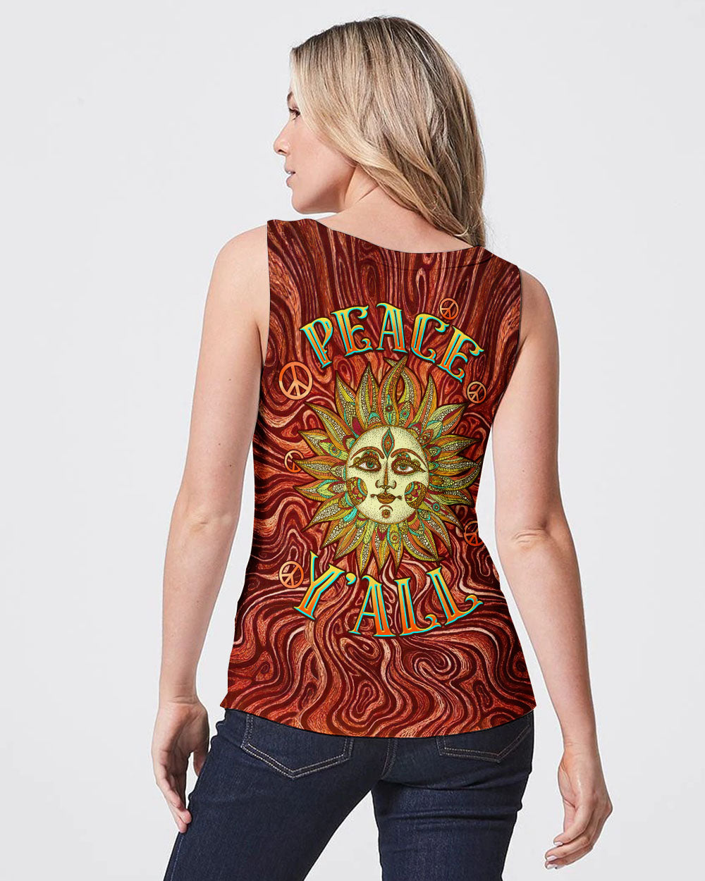 PEACE Y'ALL SUN ALL OVER PRINT - TLTW2107231