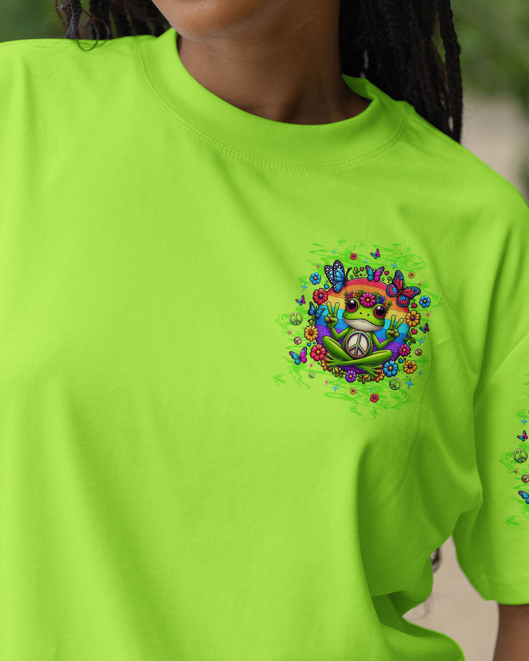 BE YOU THE WORLD WILL ADJUST FROG ALL OVER PRINT - TLTW2108251