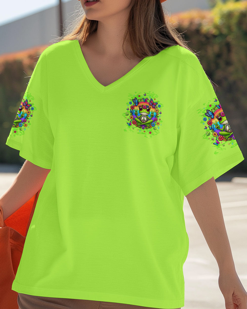 BE YOU THE WORLD WILL ADJUST FROG ALL OVER PRINT - TLTW2108251