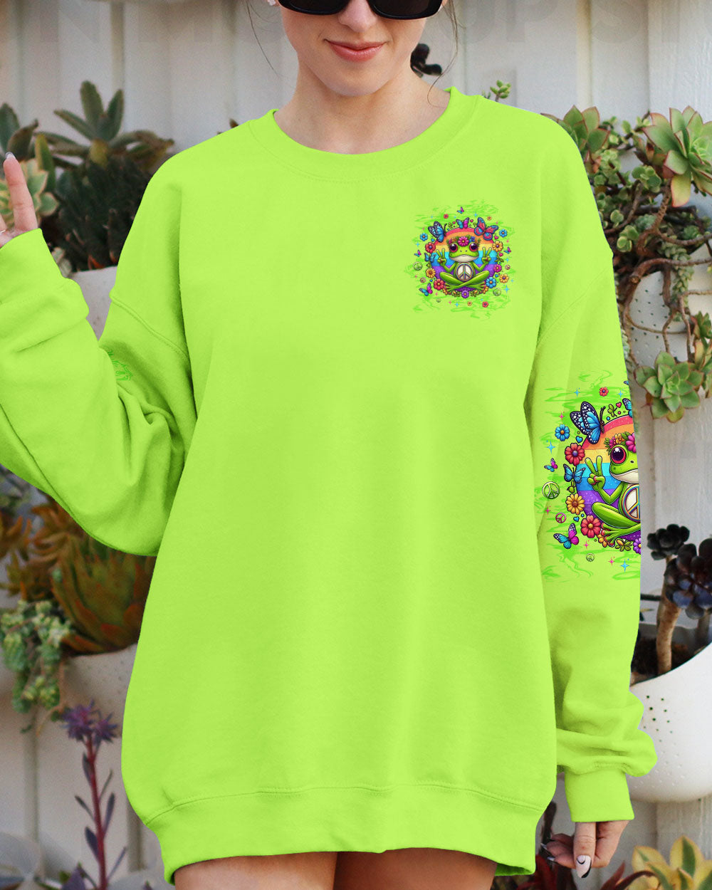 BE YOU THE WORLD WILL ADJUST FROG ALL OVER PRINT - TLTW2108251