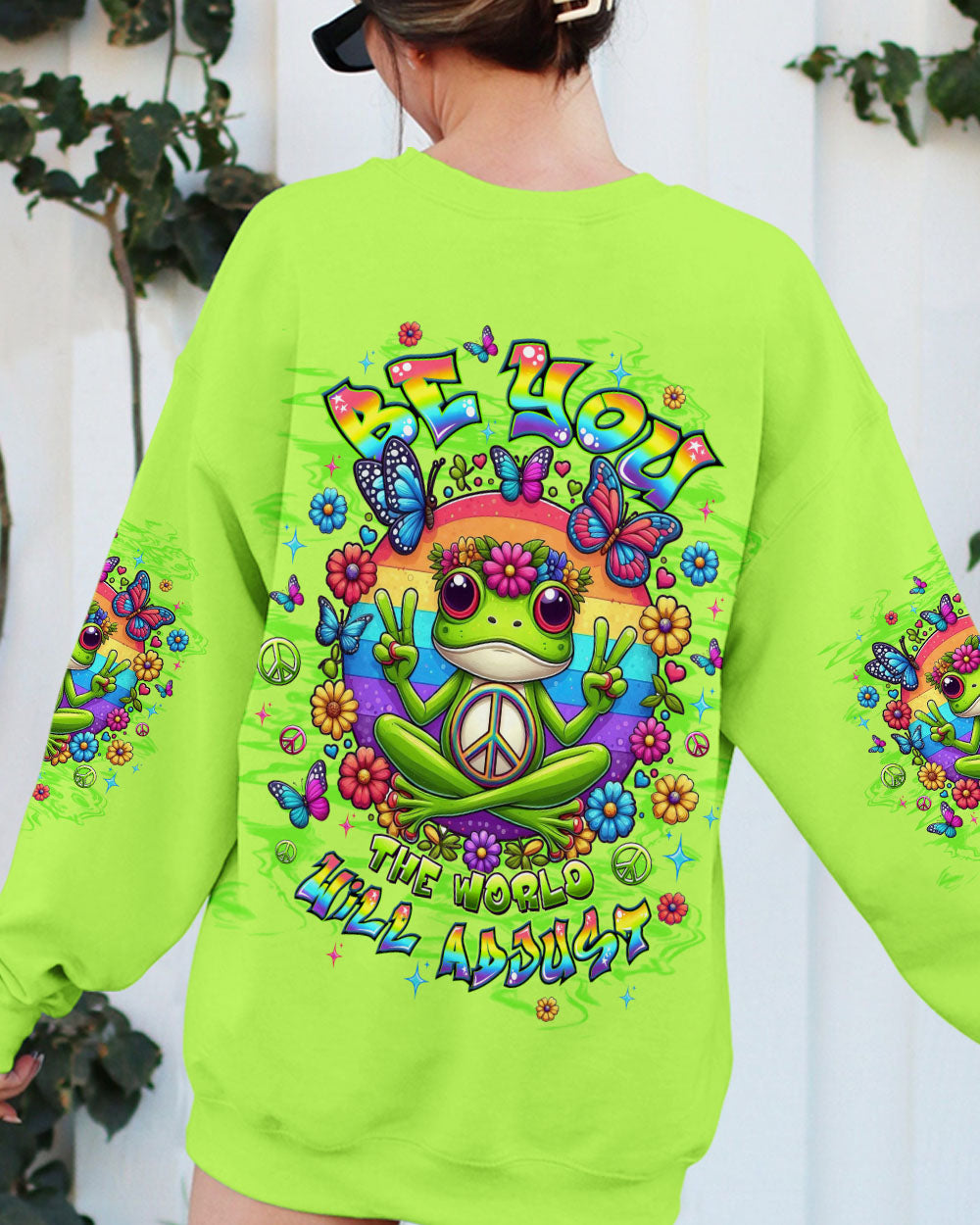 BE YOU THE WORLD WILL ADJUST FROG ALL OVER PRINT - TLTW2108251
