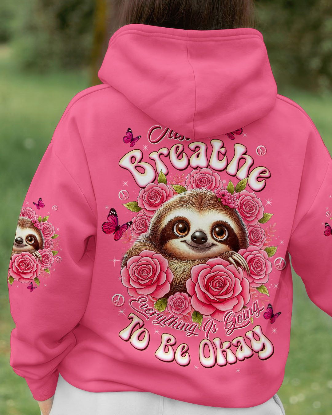 JUST BREATHE SLOTH ROSE ALL OVER PRINT - TLTW2110251