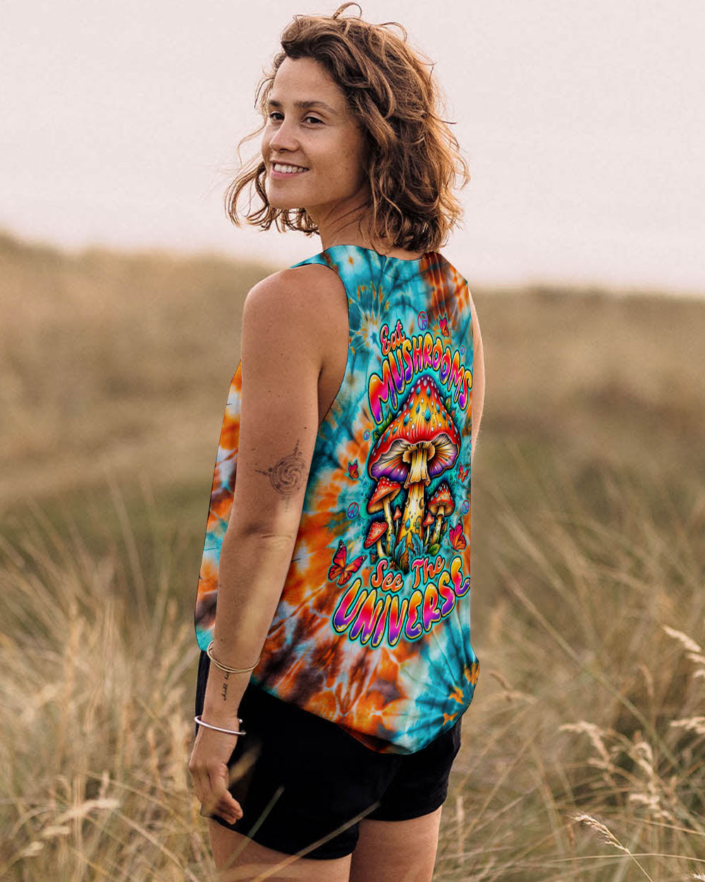 EAT MUSHROOMS SEE THE UNIVERSE TIE DYE ALL OVER PRINT - TLTW2110252