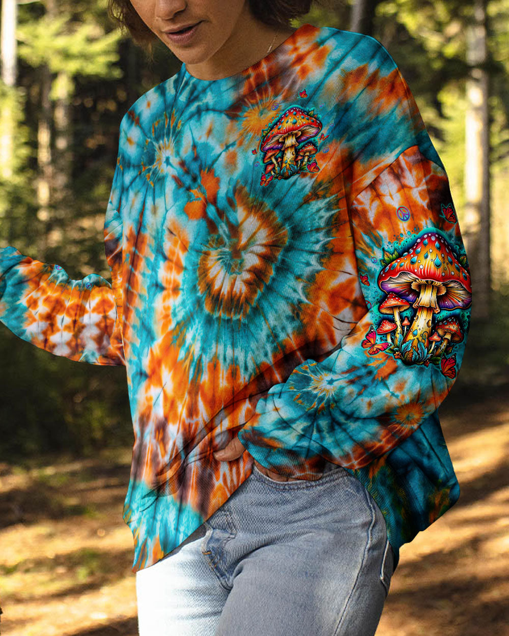 EAT MUSHROOMS SEE THE UNIVERSE TIE DYE ALL OVER PRINT - TLTW2110252