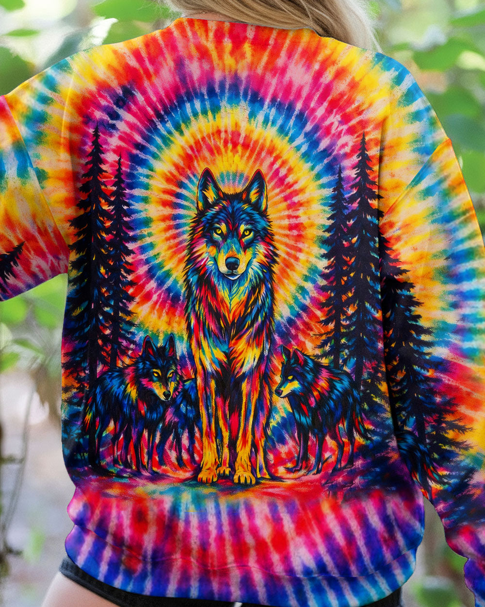 WOLF PACK COLORFUL SWIRL ALL OVER PRINT - TLTW2201261