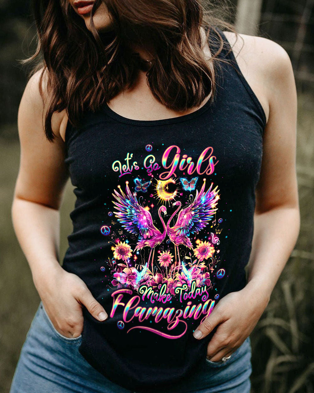 LET'S GO GIRLS MAKE TODAY FLAMAZING FLAMINGO ALL OVER PRINT - TLTW2204242