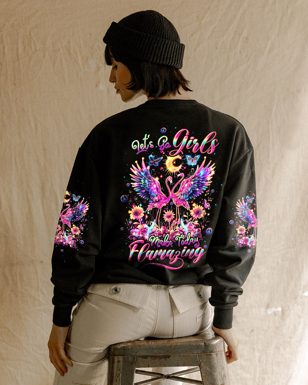 LET'S GO GIRLS MAKE TODAY FLAMAZING FLAMINGO ALL OVER PRINT - TLTW2204242
