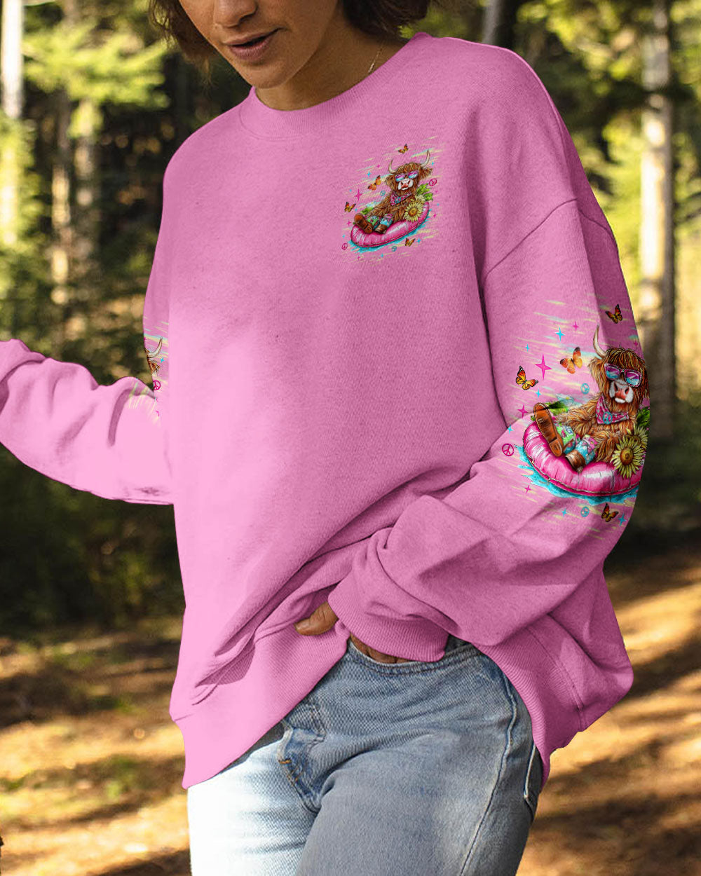 KINDA BOUJEE KINDA BROKE COW ALL OVER PRINT - TLTW2207252