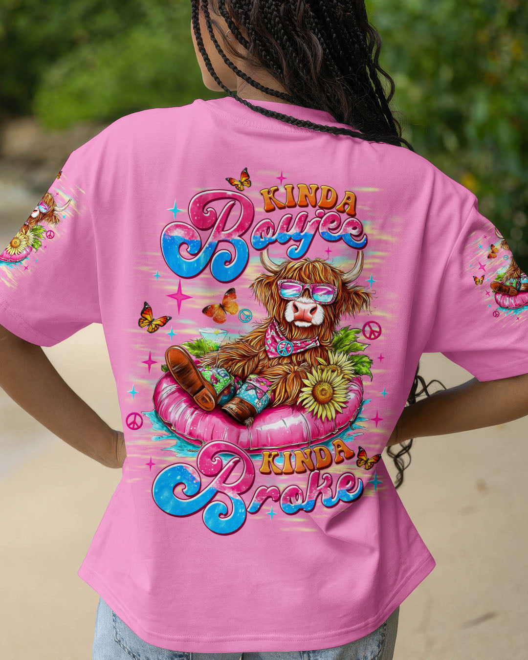KINDA BOUJEE KINDA BROKE COW ALL OVER PRINT - TLTW2207252
