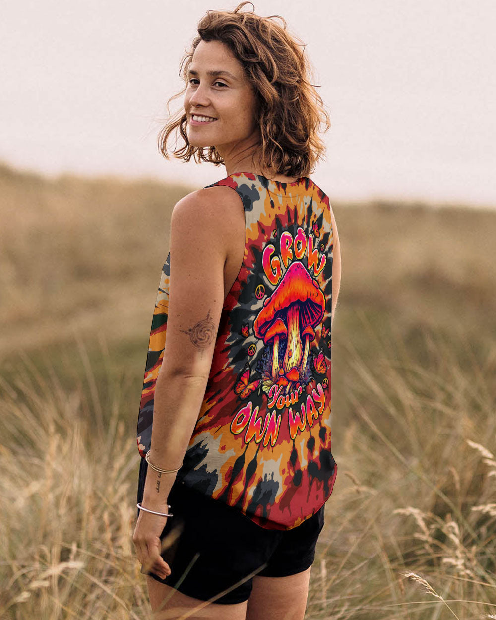 GROW YOUR OWN WAY MUSHROOM TIE DYE ALL OVER PRINT - TLTW2210253