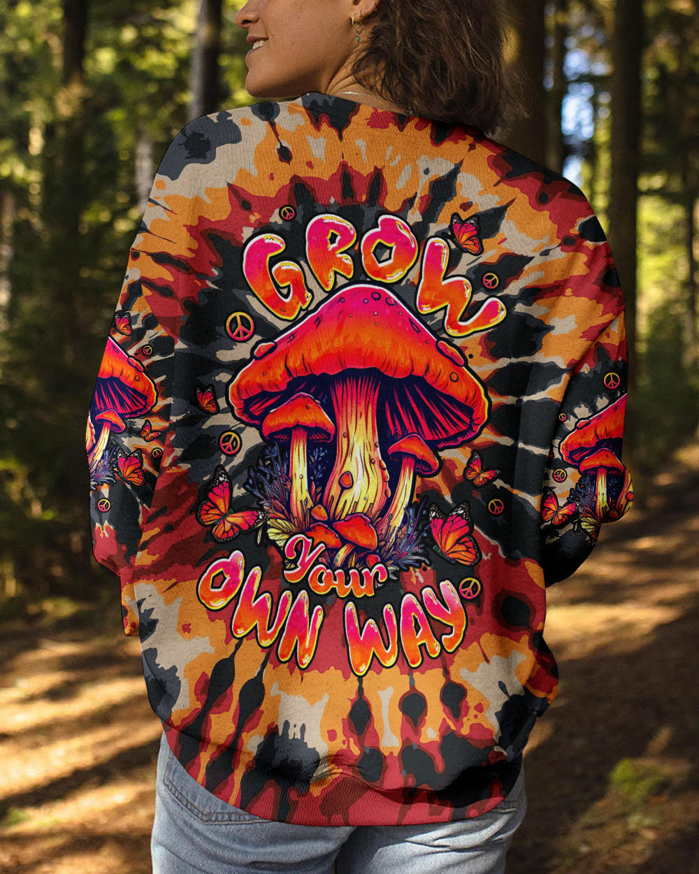 GROW YOUR OWN WAY MUSHROOM TIE DYE ALL OVER PRINT - TLTW2210253