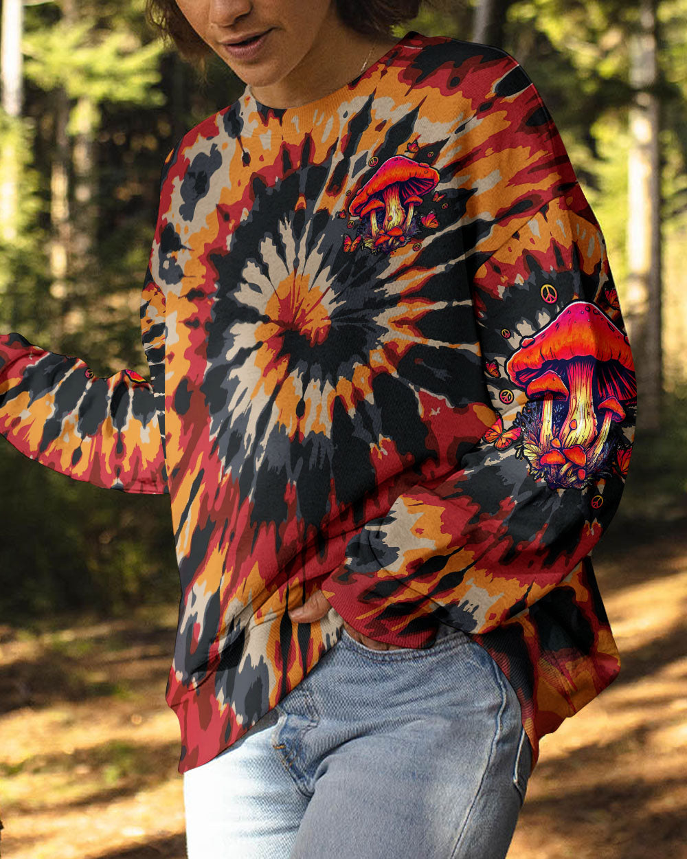 GROW YOUR OWN WAY MUSHROOM TIE DYE ALL OVER PRINT - TLTW2210253