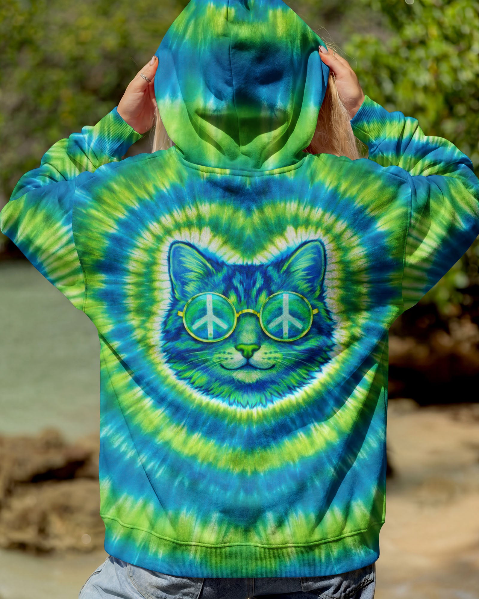 HIPPIE CAT SWIRL ALL OVER PRINT - TLTW2302262