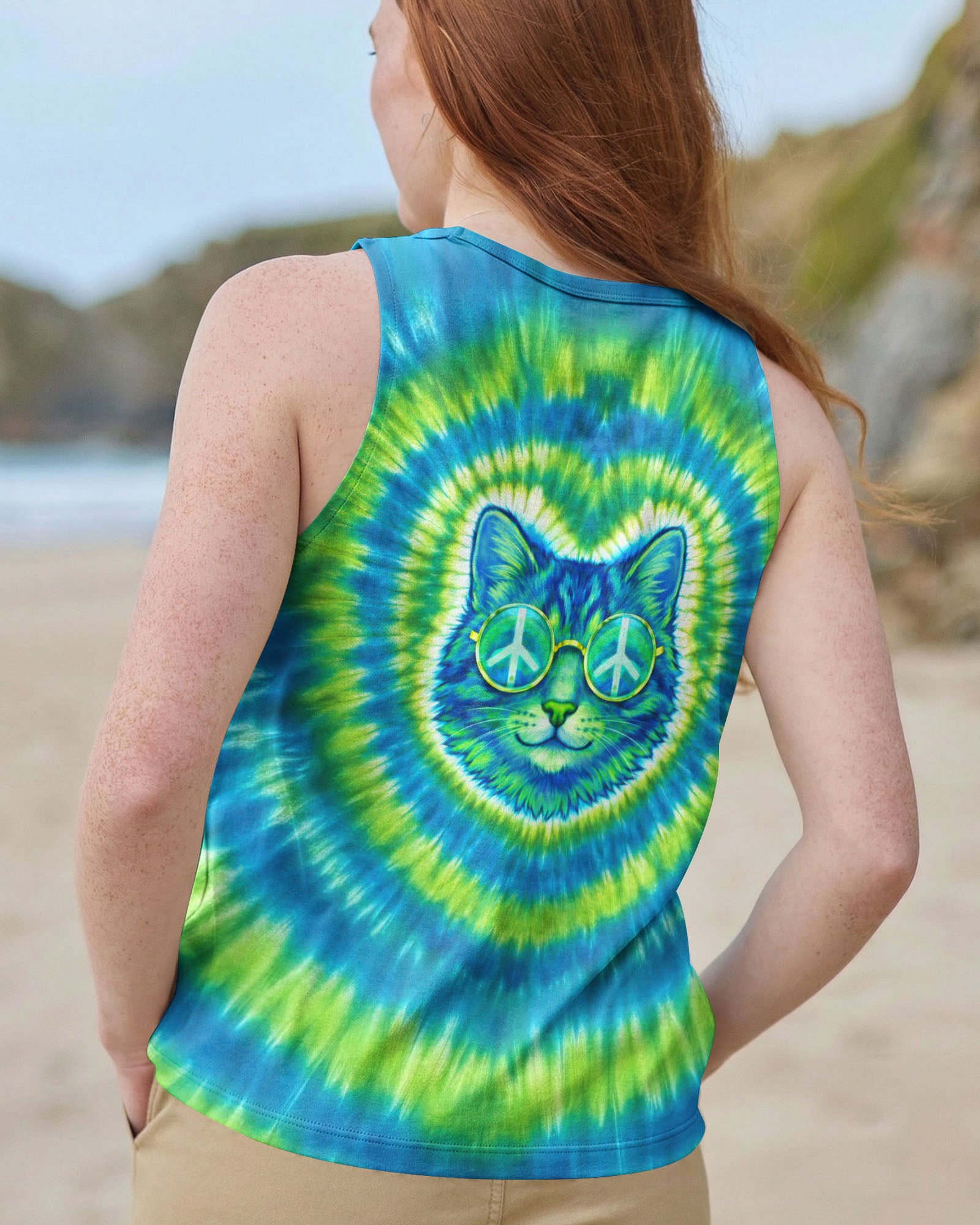 HIPPIE CAT SWIRL ALL OVER PRINT - TLTW2302262