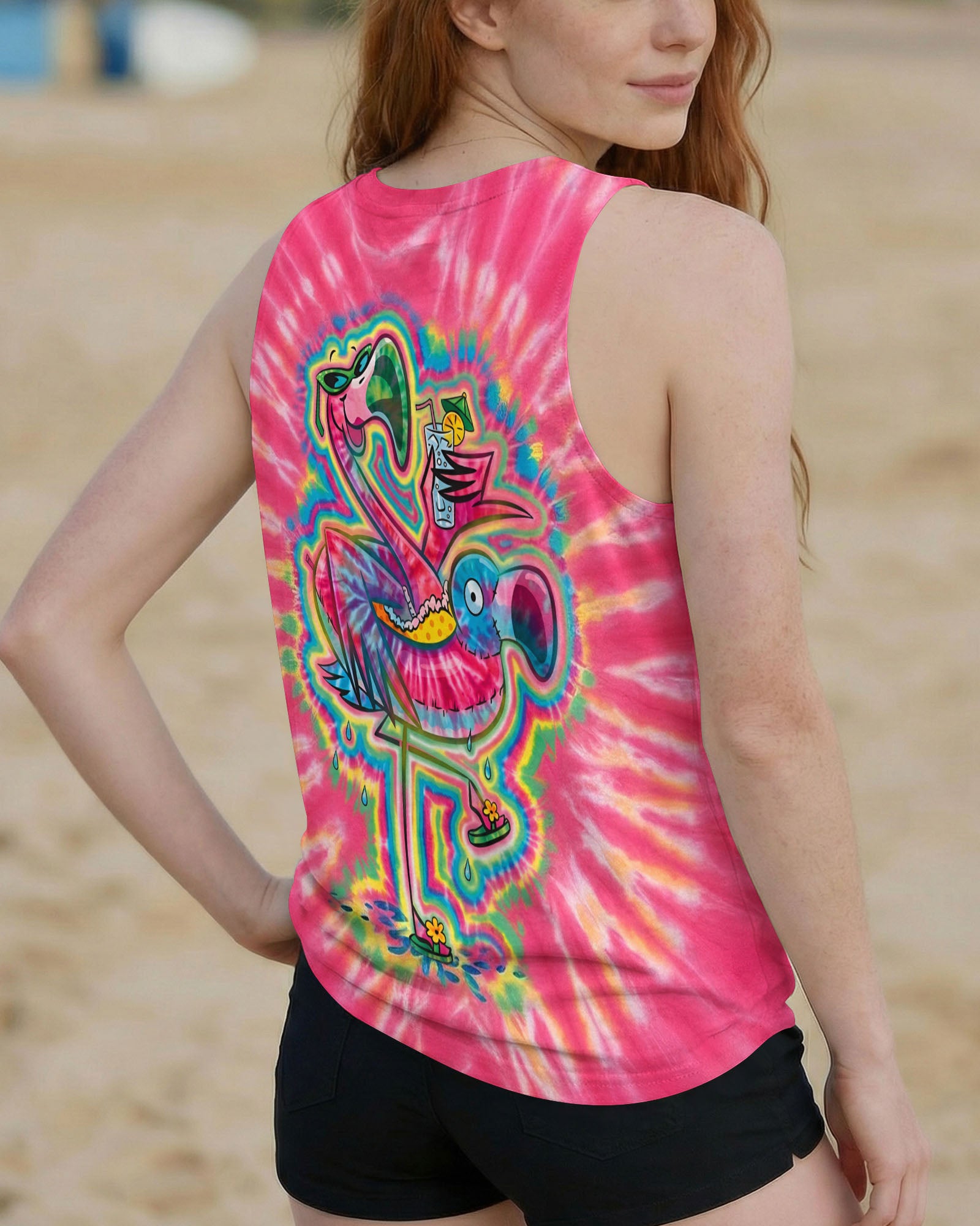 SUMMER FLAMINGO SWIRL ALL OVER PRINT - TLTW2303262