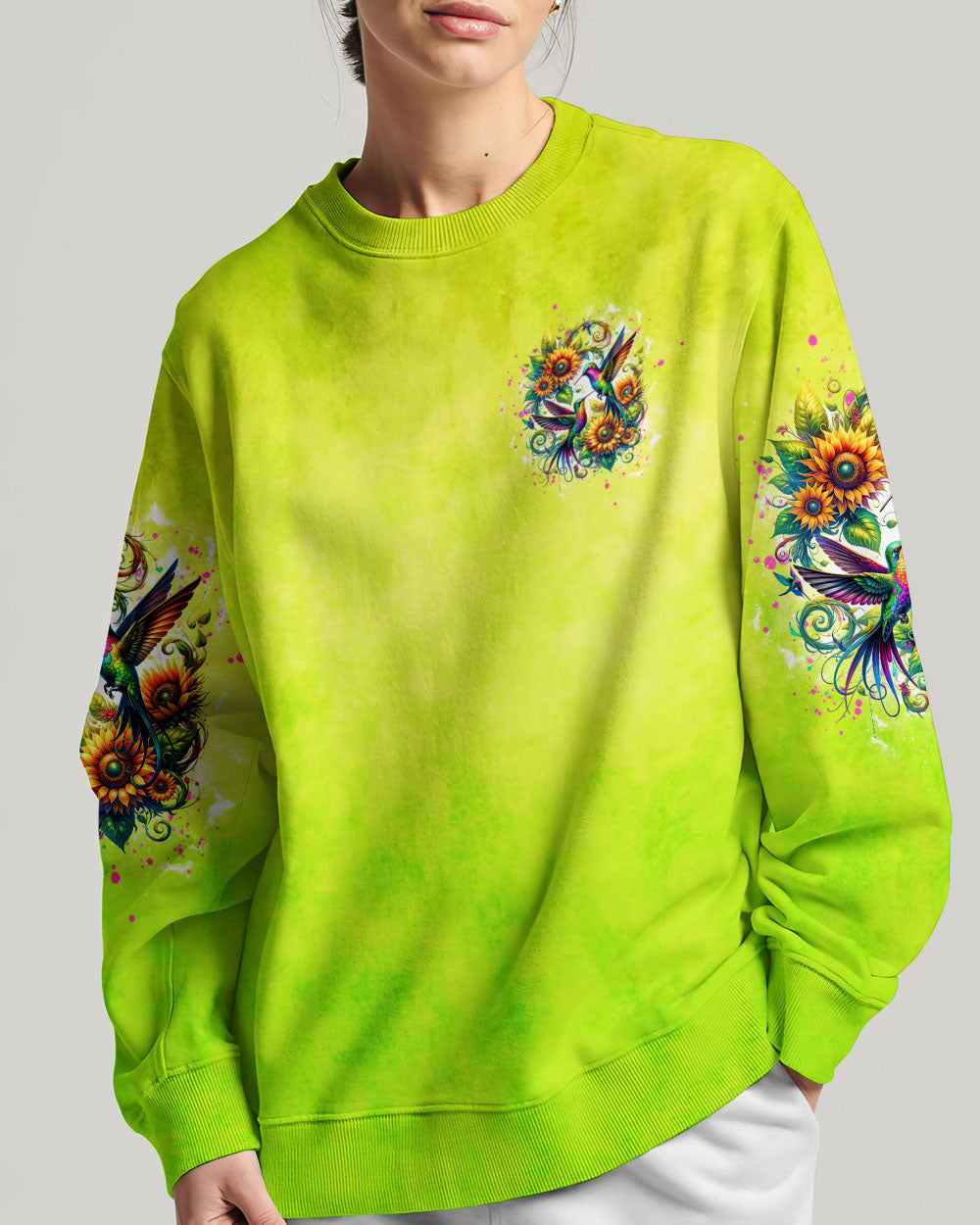 JUST BREATHE HUMMINGBIRD ALL OVER PRINT - TLTW2305243