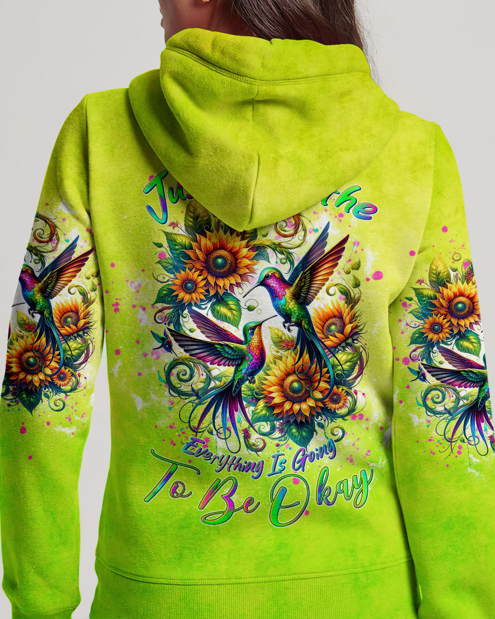 JUST BREATHE HUMMINGBIRD ALL OVER PRINT - TLTW2305243