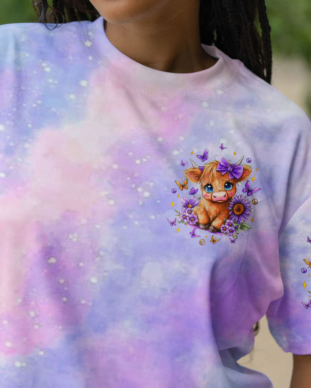 BE KIND HIGHLAND COW ALL OVER PRINT - TLTW2308251