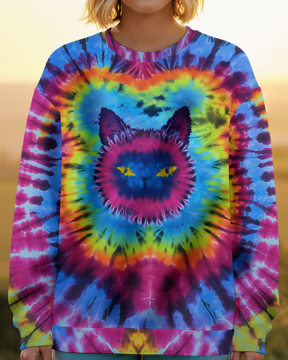CAT COLORFUL SWIRL PATTERN ALL OVER PRINT - TLTW2312254