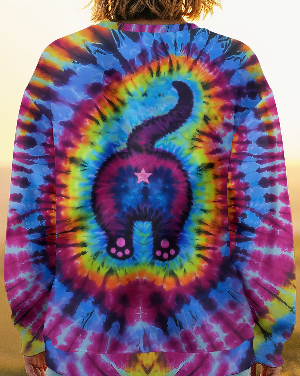 CAT COLORFUL SWIRL PATTERN ALL OVER PRINT - TLTW2312254