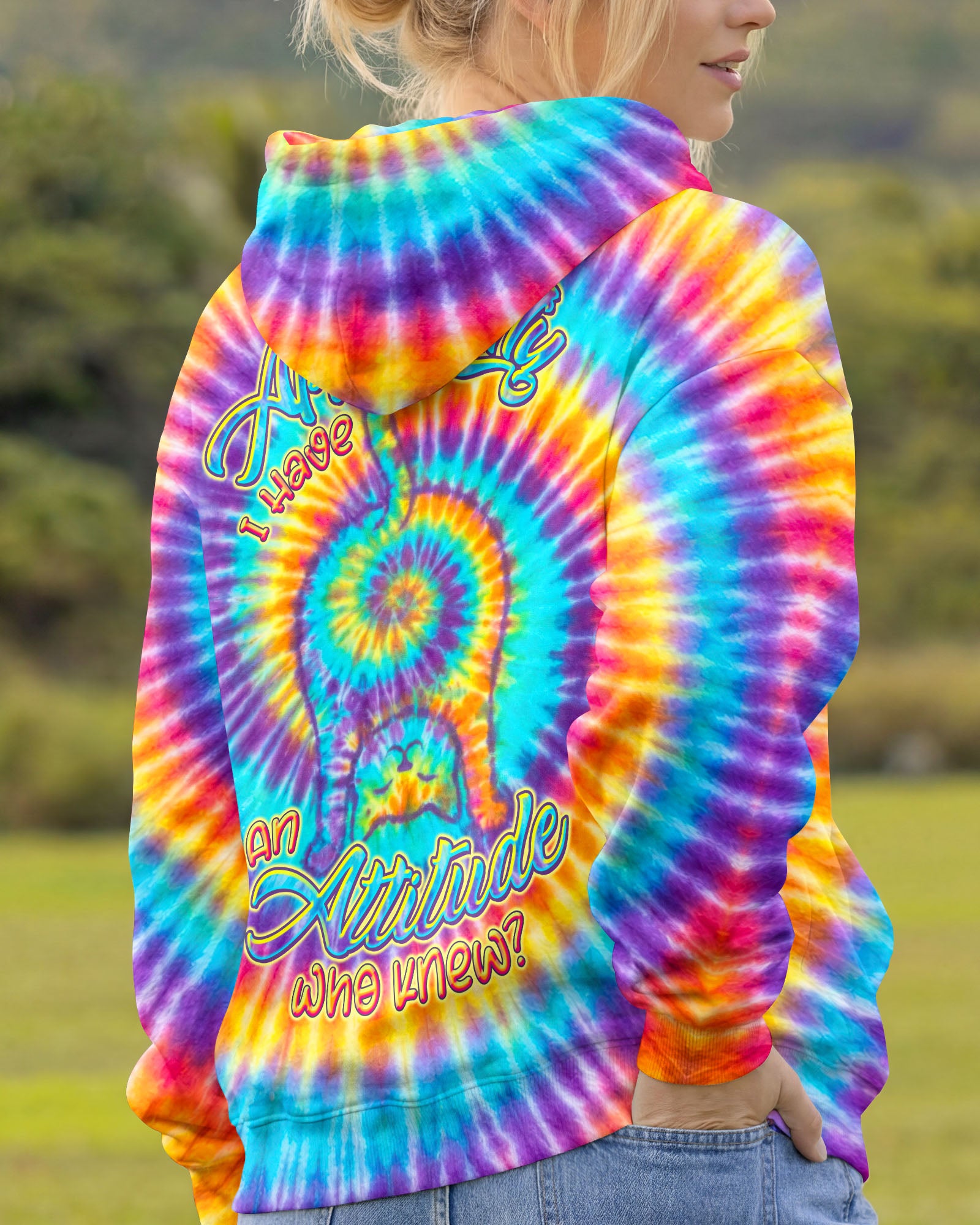 APPARENTLY I HAVE AN ATTITUDE WHO KNEW CAT ALL OVER PRINT - TLTW2403262