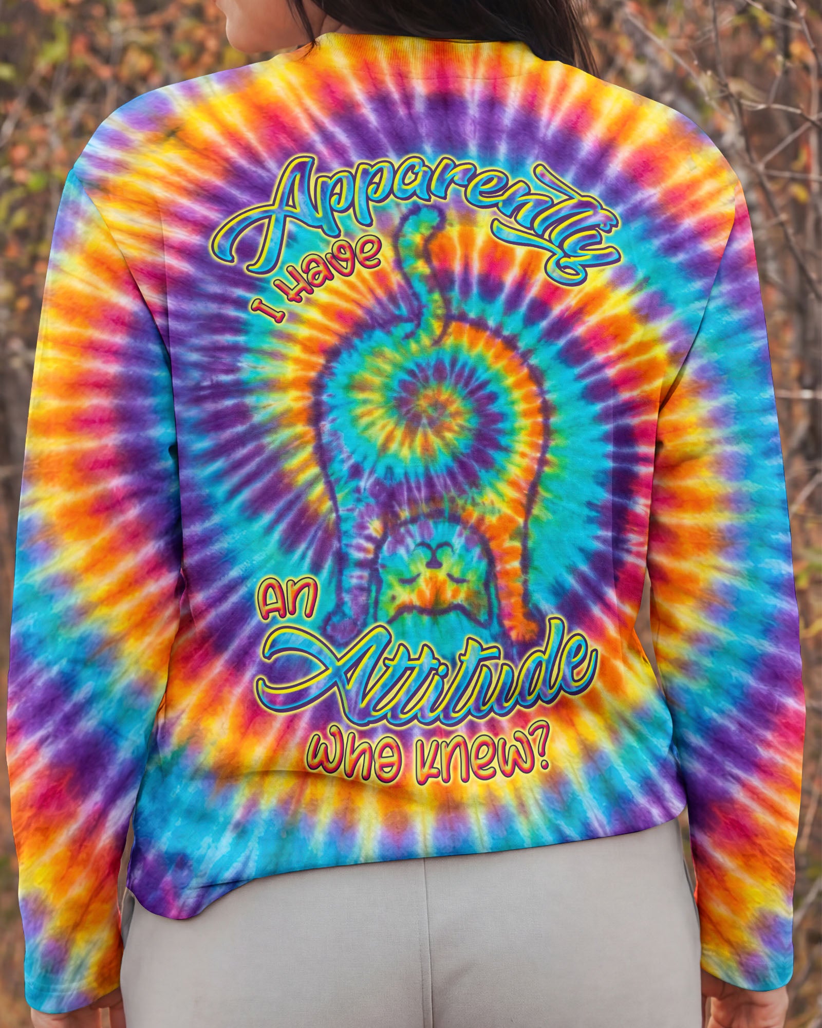 APPARENTLY I HAVE AN ATTITUDE WHO KNEW CAT ALL OVER PRINT - TLTW2403262