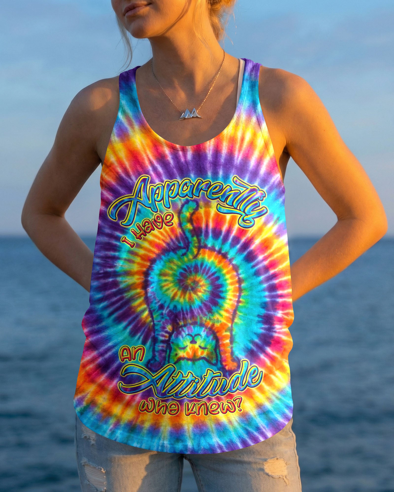APPARENTLY I HAVE AN ATTITUDE WHO KNEW CAT ALL OVER PRINT - TLTW2403262