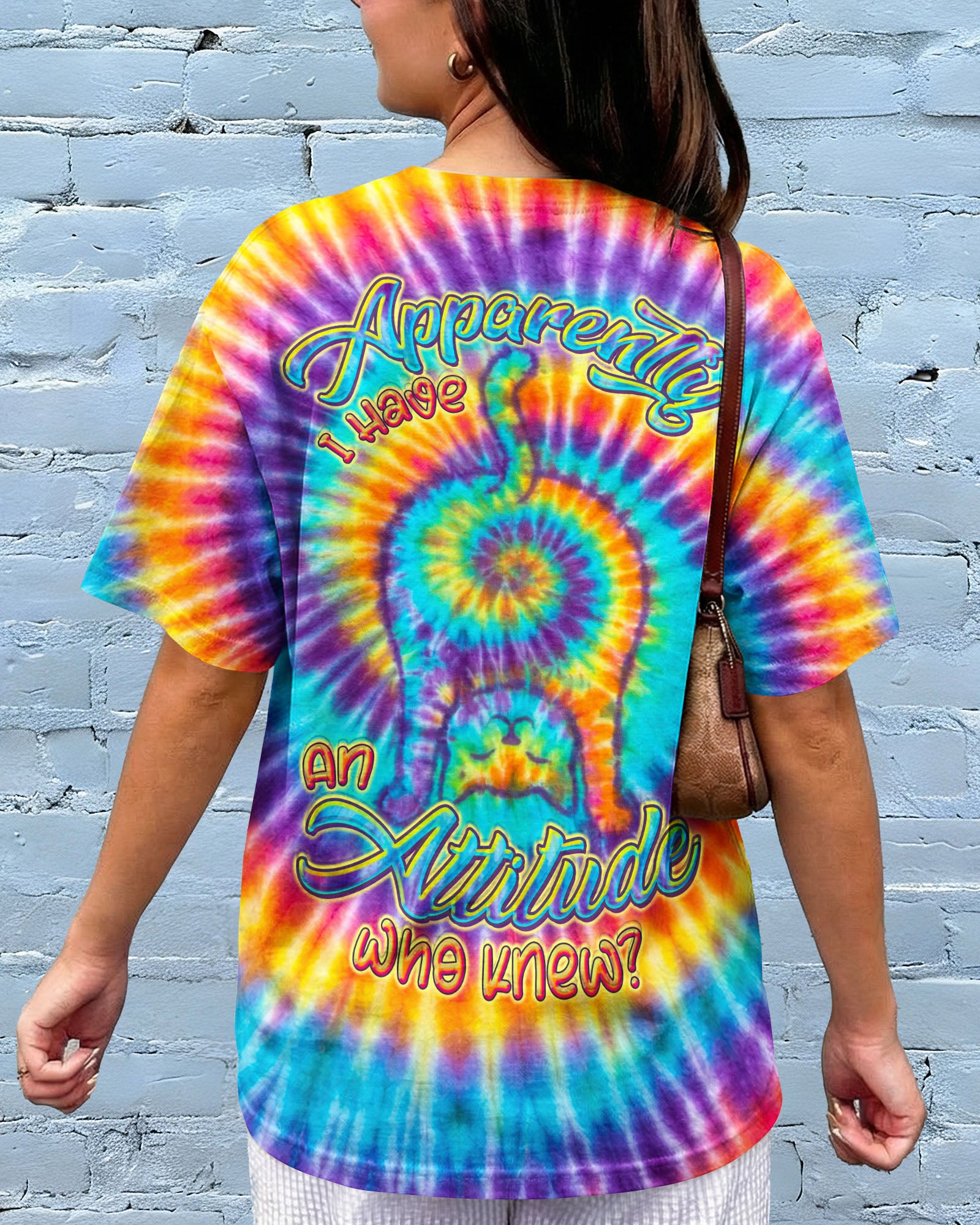 APPARENTLY I HAVE AN ATTITUDE WHO KNEW CAT ALL OVER PRINT - TLTW2403262