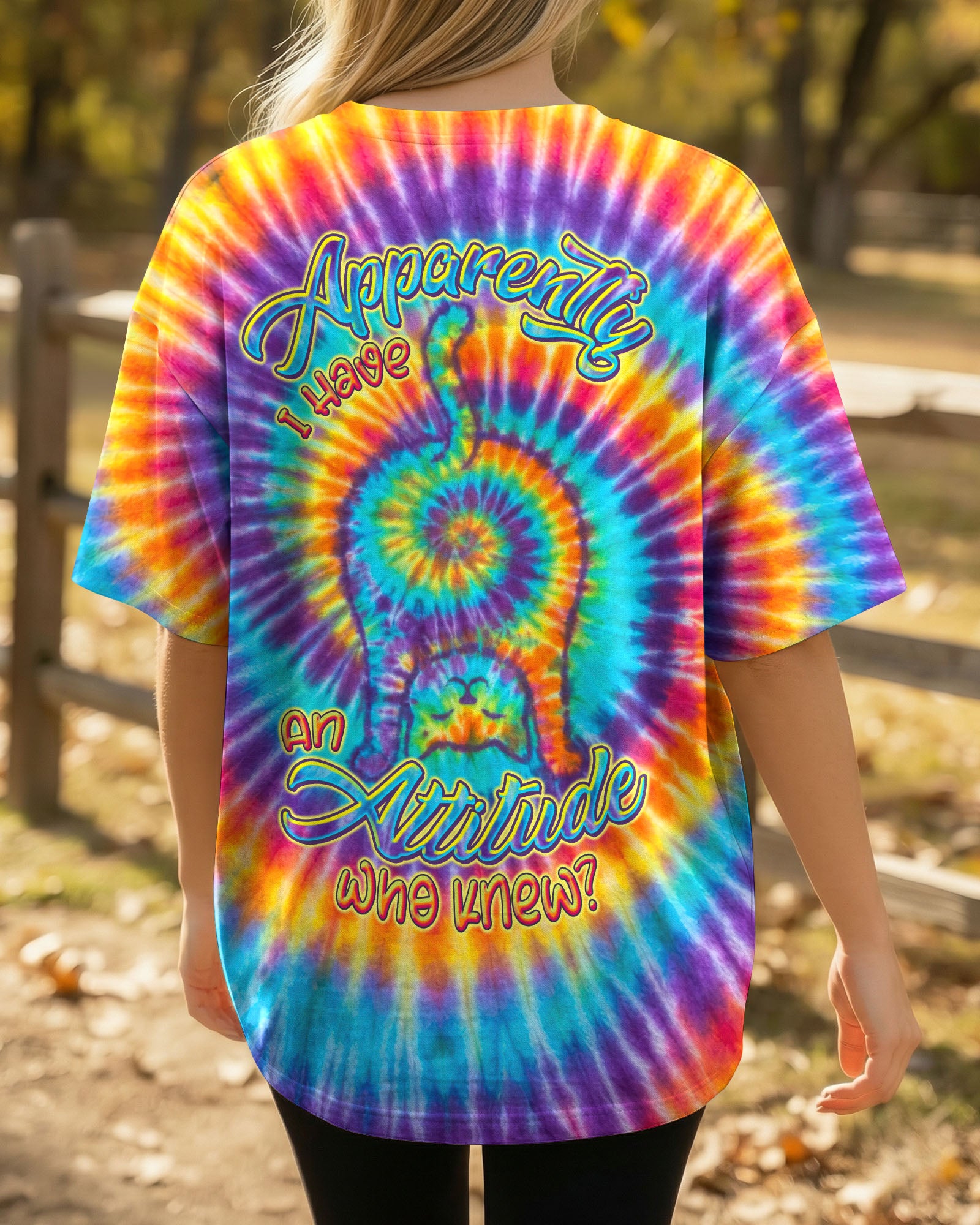 APPARENTLY I HAVE AN ATTITUDE WHO KNEW CAT ALL OVER PRINT - TLTW2403262