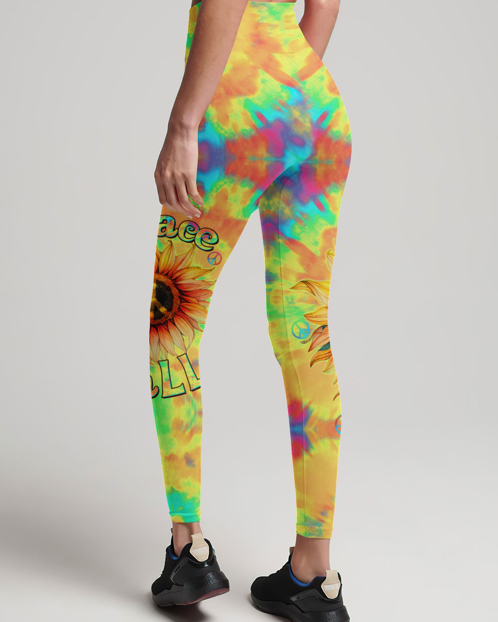 PEACE Y'ALL SUNFLOWER TIE DYE ALL OVER PRINT - TLTW2406231