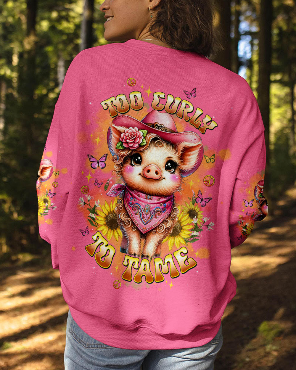 TOO CURLY TO TAME PIG ALL OVER PRINT - TLTW2407253