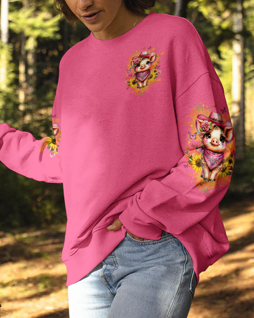 TOO CURLY TO TAME PIG ALL OVER PRINT - TLTW2407253