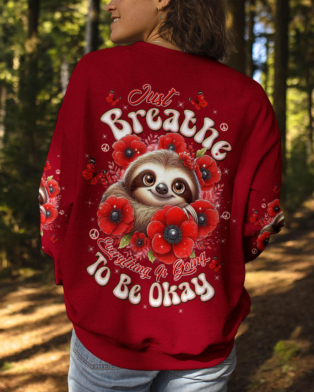 JUST BREATHE SLOTH ALL OVER PRINT - TLTW2409253