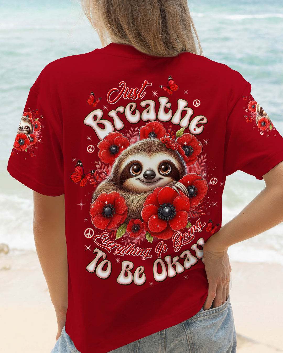JUST BREATHE SLOTH ALL OVER PRINT - TLTW2409253