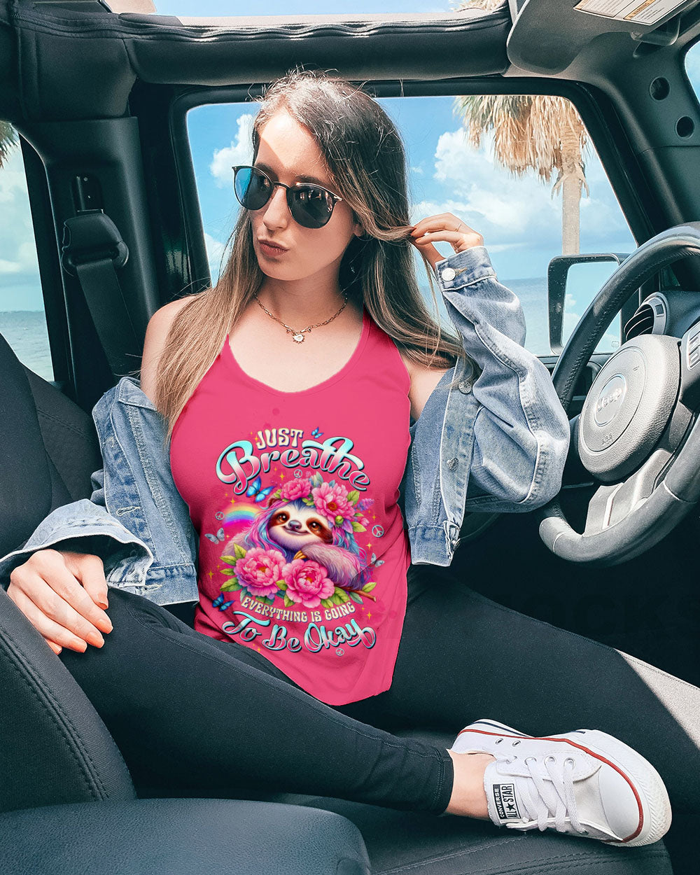 JUST BREATHE SLOTH ALL OVER PRINT - TLTW2410253