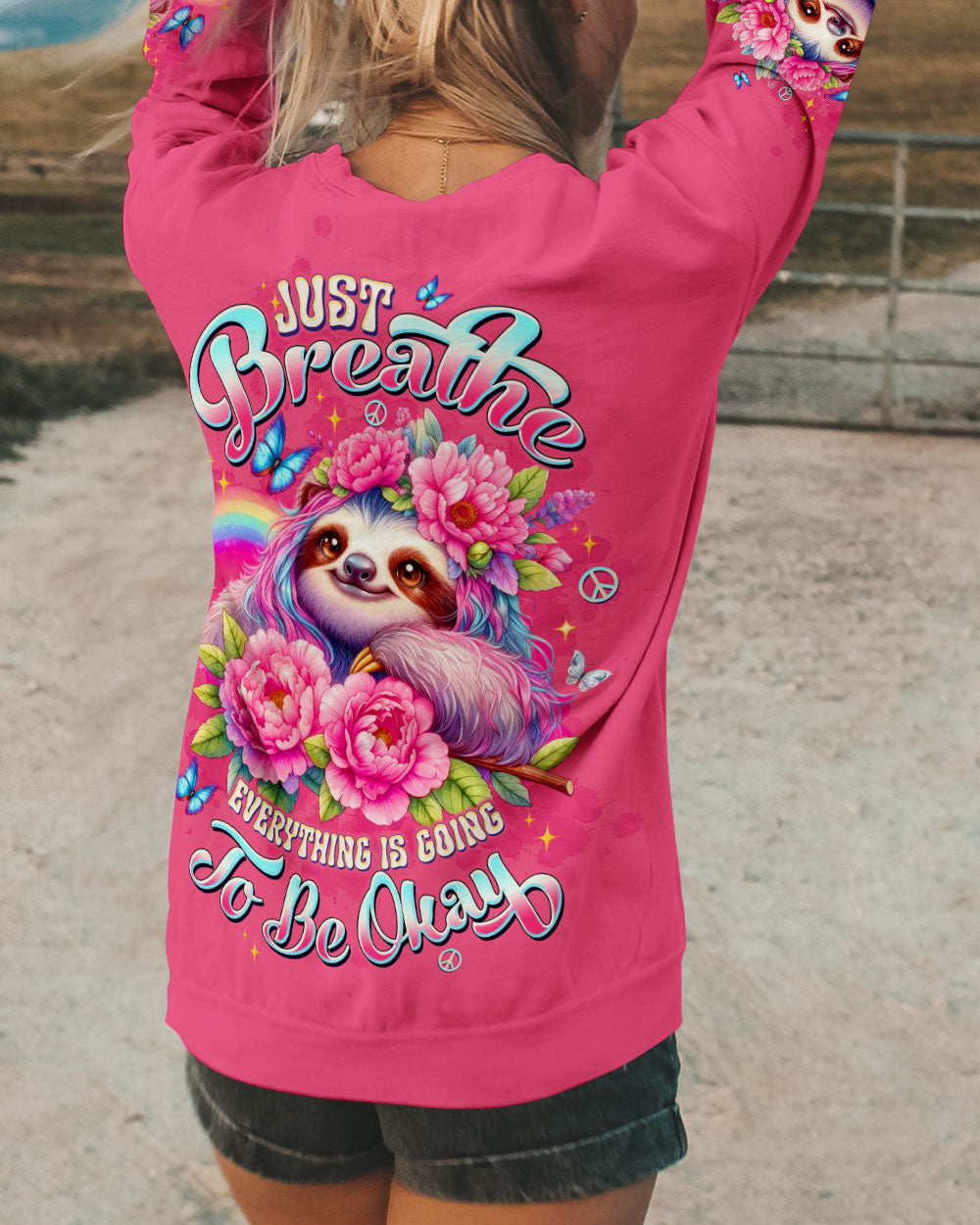JUST BREATHE SLOTH ALL OVER PRINT - TLTW2410253