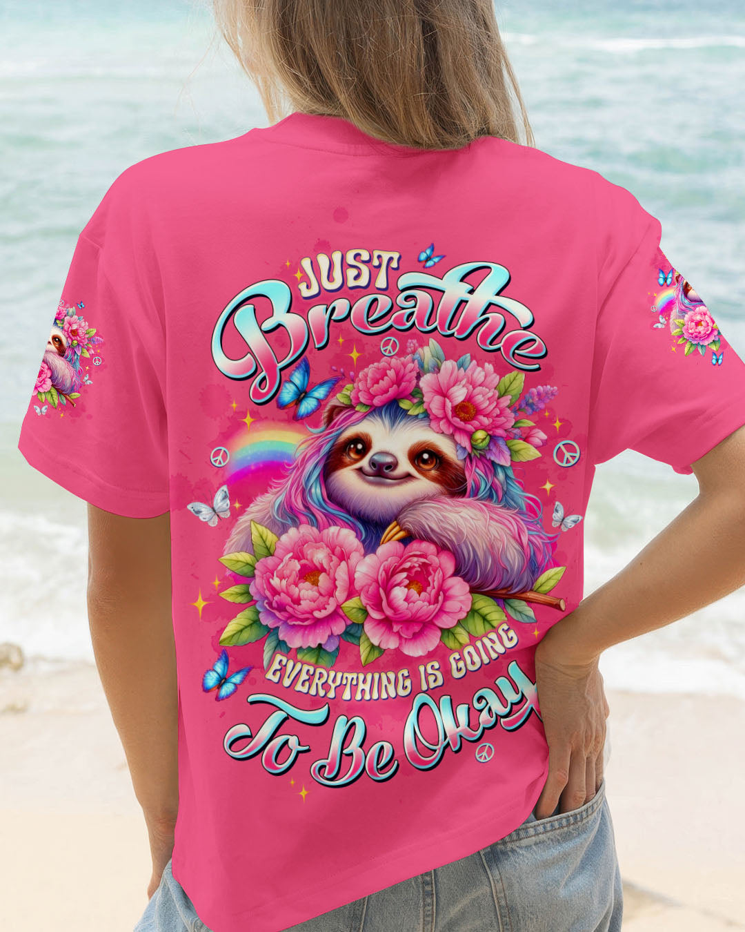 JUST BREATHE SLOTH ALL OVER PRINT - TLTW2410253