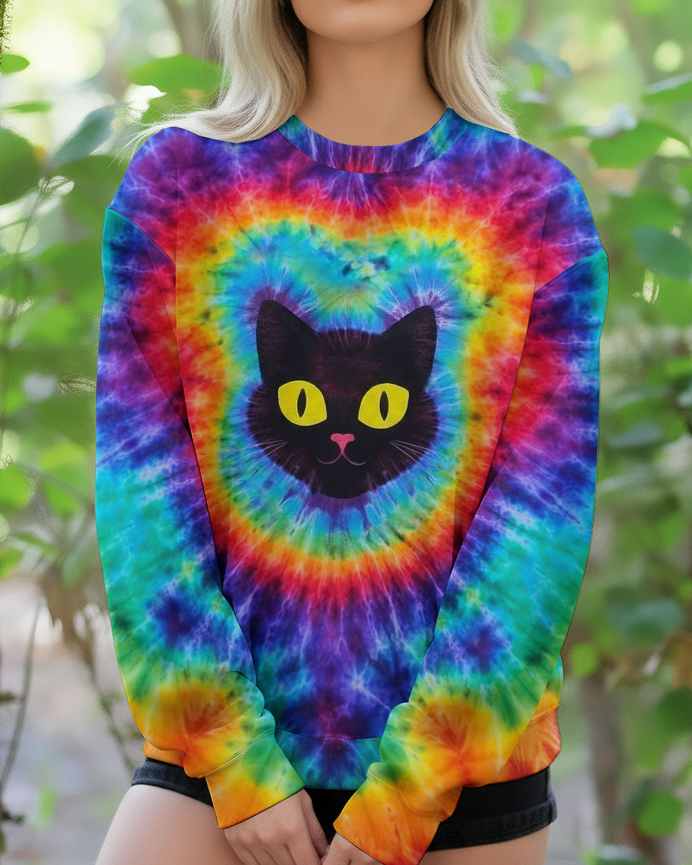 CAT COLORFUL SWIRL PATTERN ALL OVER PRINT - TLTW2412252