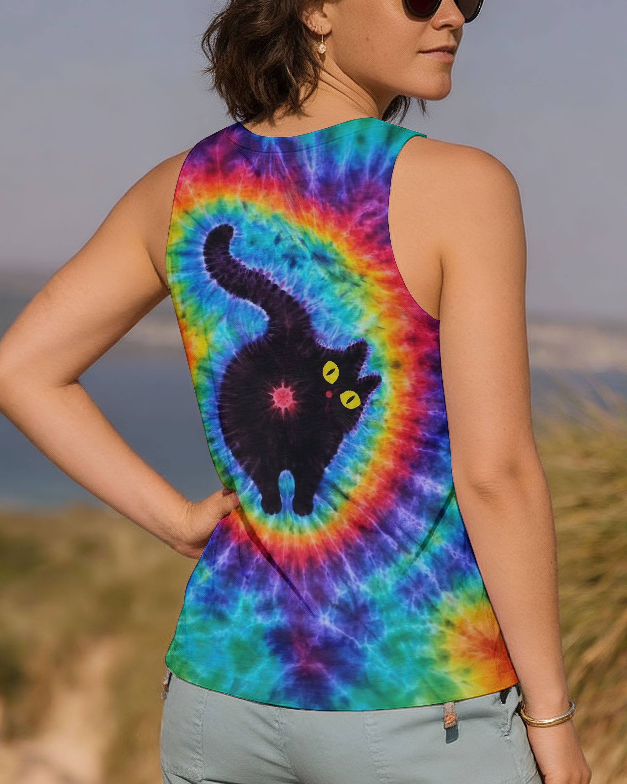 CAT COLORFUL SWIRL PATTERN ALL OVER PRINT - TLTW2412252