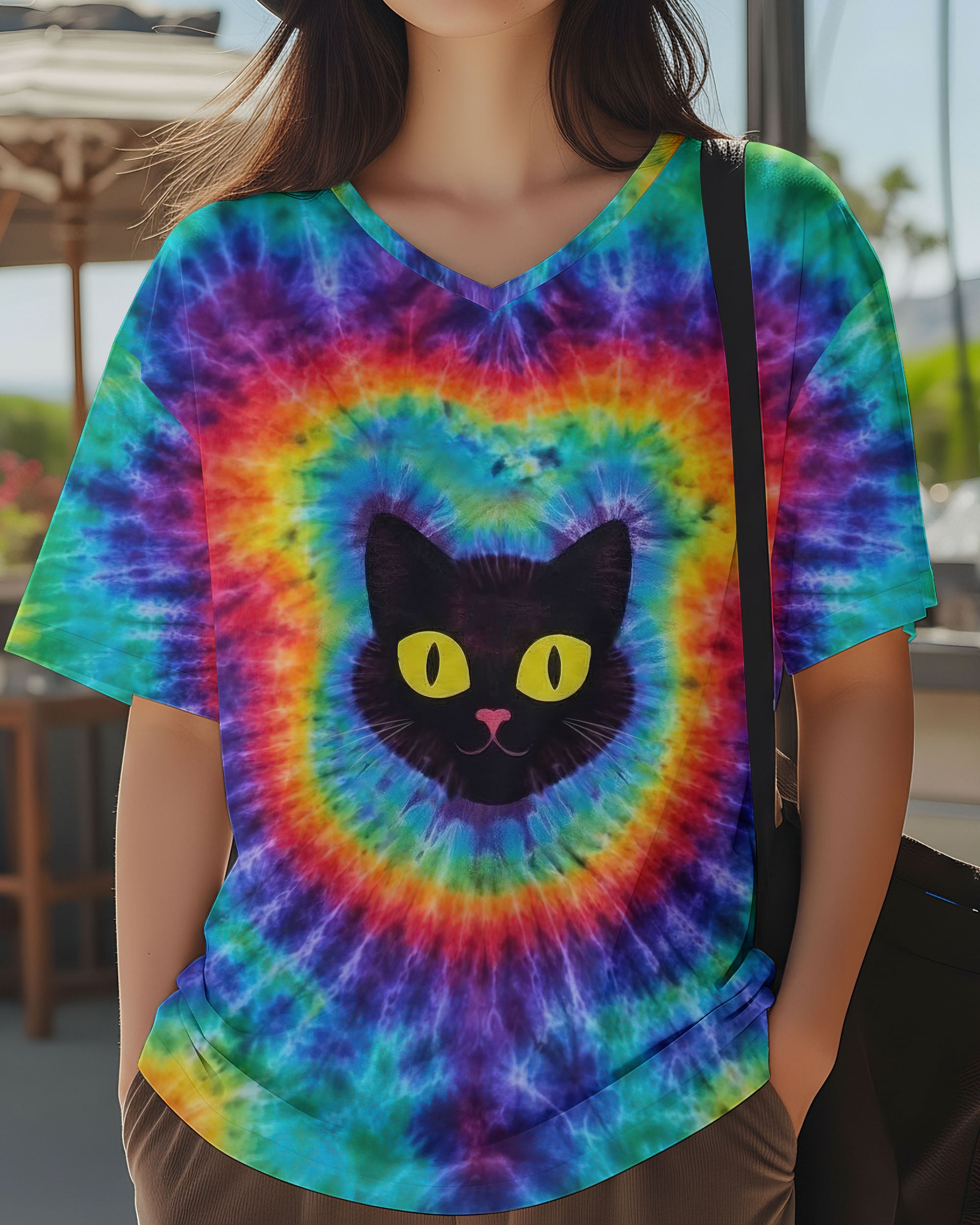 CAT COLORFUL SWIRL PATTERN ALL OVER PRINT - TLTW2412252