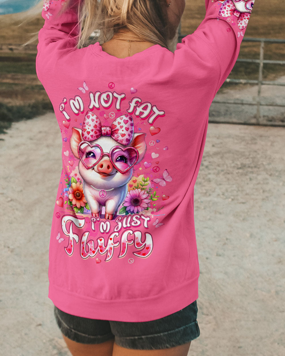 I'M JUST FLUFFY PIG ALL OVER PRINT - TLTW2508252