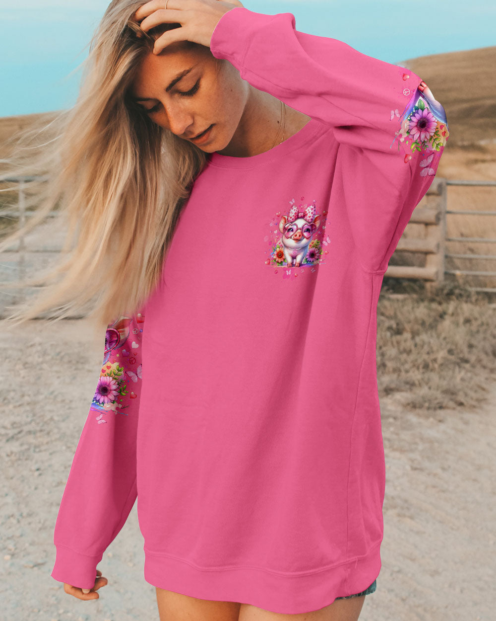 I'M JUST FLUFFY PIG ALL OVER PRINT - TLTW2508252