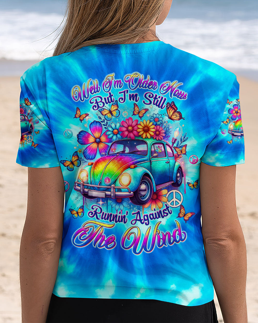 RUNNING AGAINST THE WIND TIE DYE CAR ALL OVER PRINT - TLTW2511244